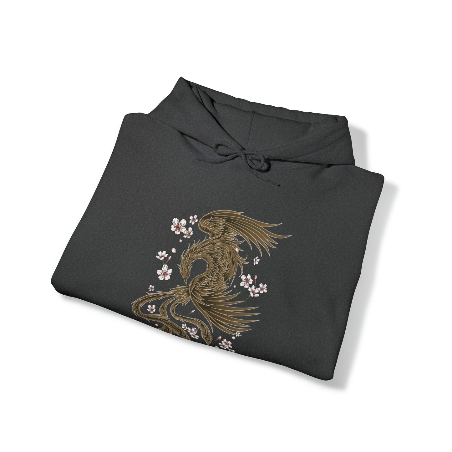 Fiery Phoenix In The Sakura Sky Unisex Hoodie