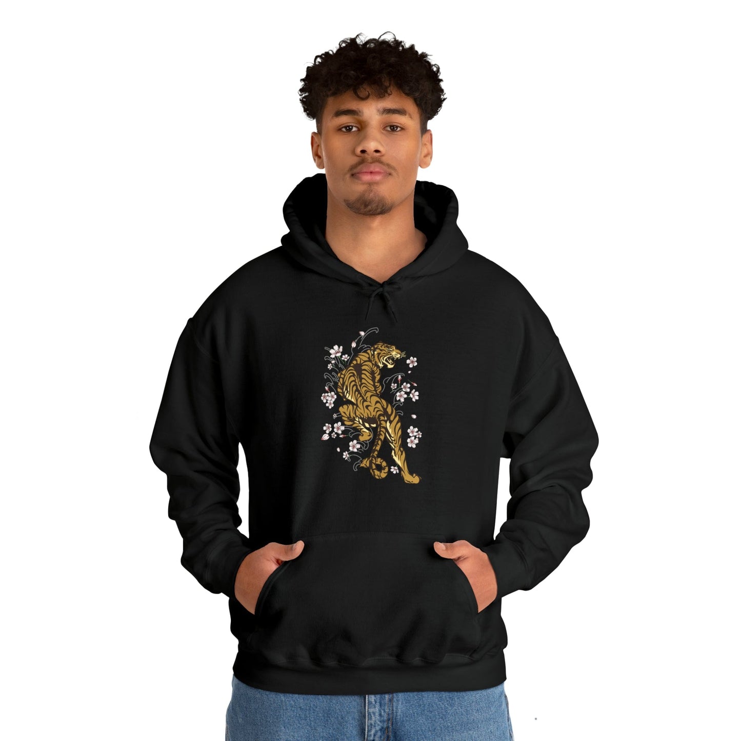 Enchanting Tiger In The Sakura Garden Unisex Hoodie