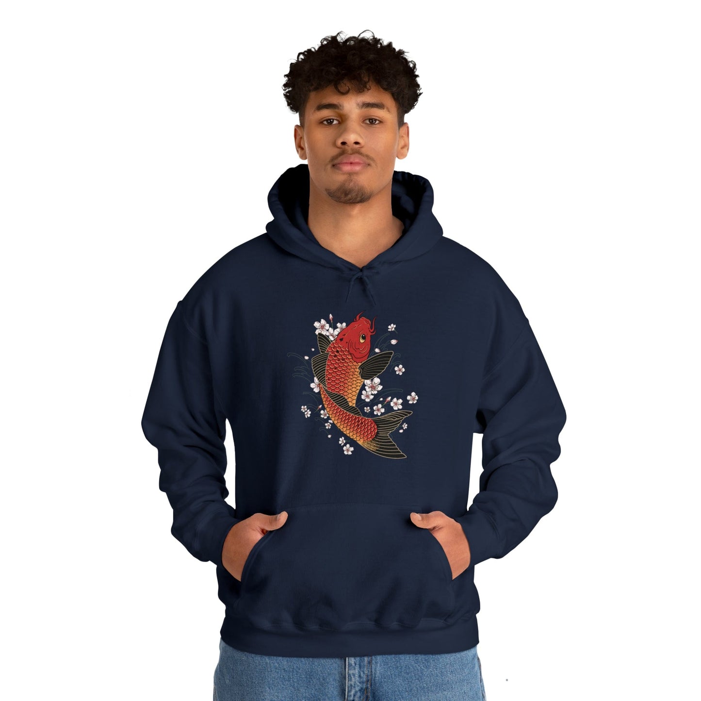 Prosperous Koi In The Sakura Pond Unisex Hoodie