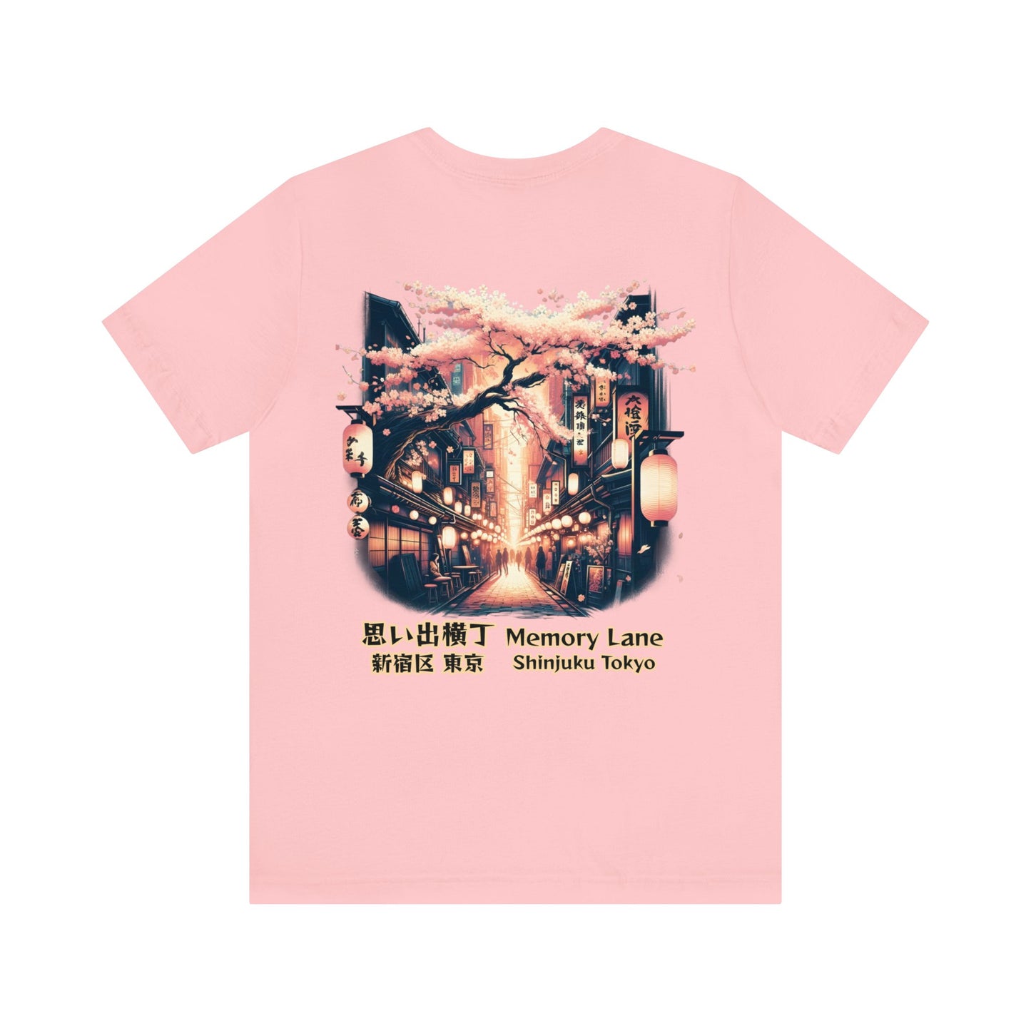Drinking In The Memory Lane Under The Sakura Unisex Tee (Back Print)
