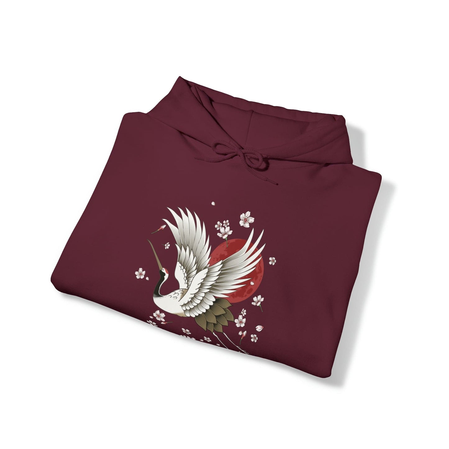 Sakura Graceful Crane Unisex Hoodie