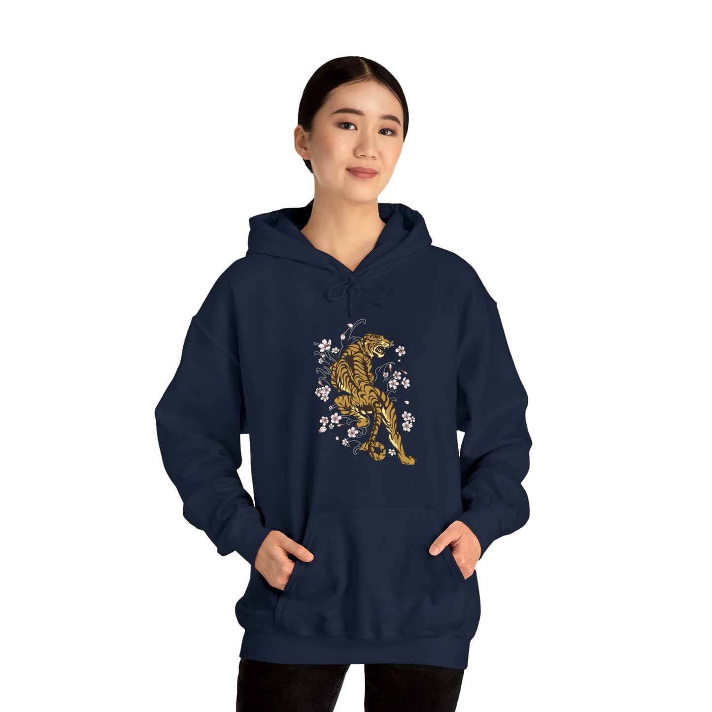 Enchanting Tiger In The Sakura Garden Unisex Hoodie