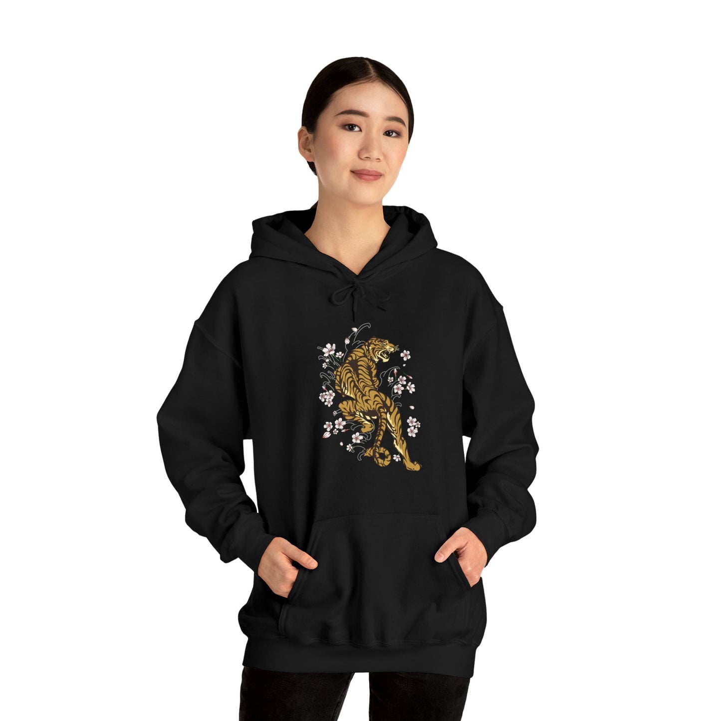 Enchanting Tiger In The Sakura Garden Unisex Hoodie