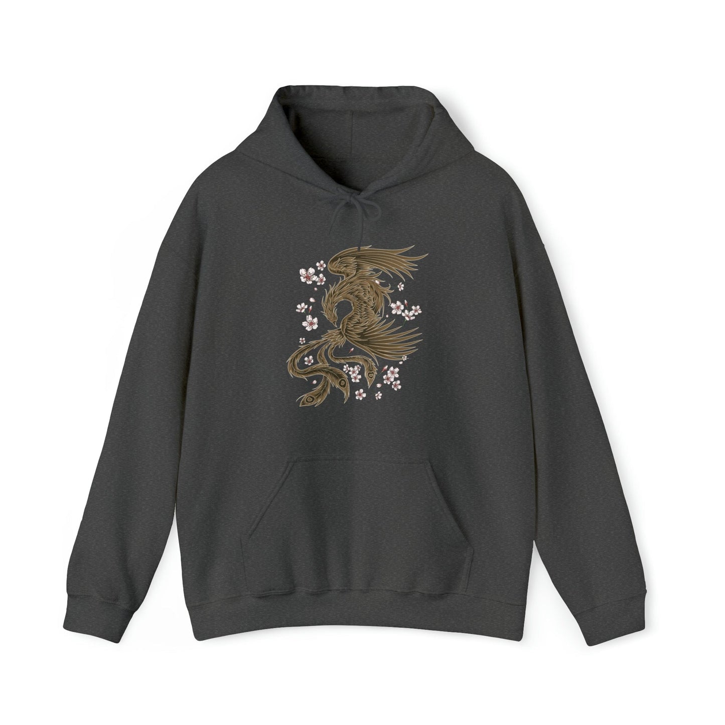 Fiery Phoenix In The Sakura Sky Unisex Hoodie