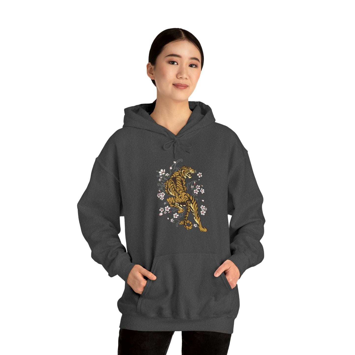 Enchanting Tiger In The Sakura Garden Unisex Hoodie