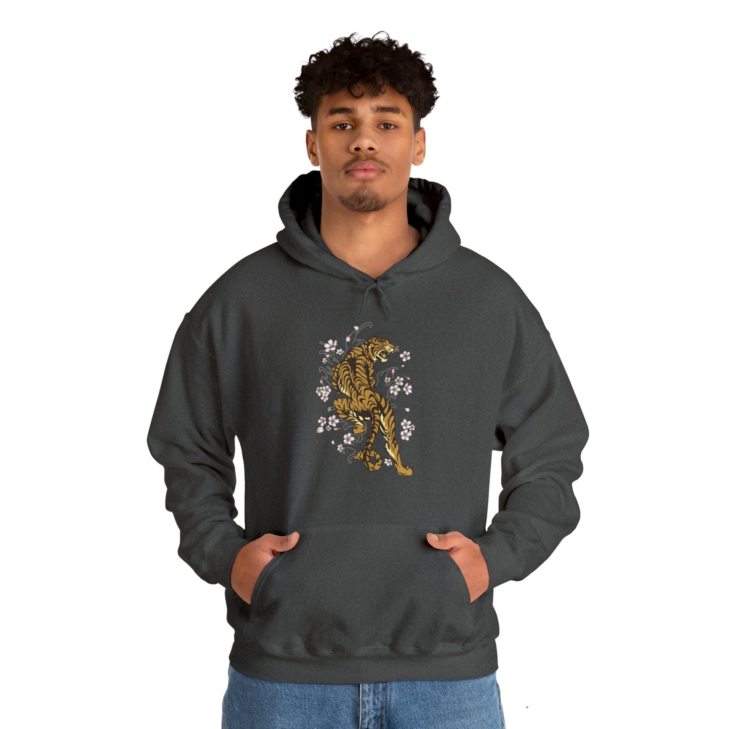 Enchanting Tiger In The Sakura Garden Unisex Hoodie