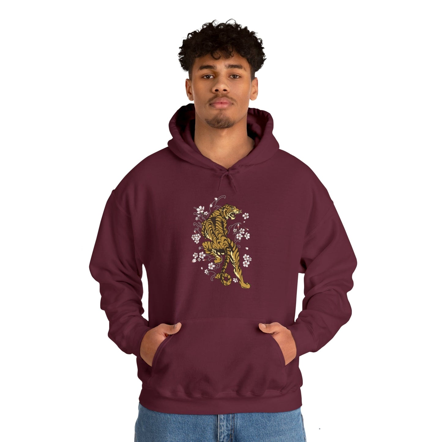 Enchanting Tiger In The Sakura Garden Unisex Hoodie