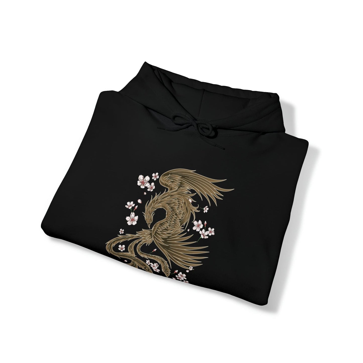 Fiery Phoenix In The Sakura Sky Unisex Hoodie