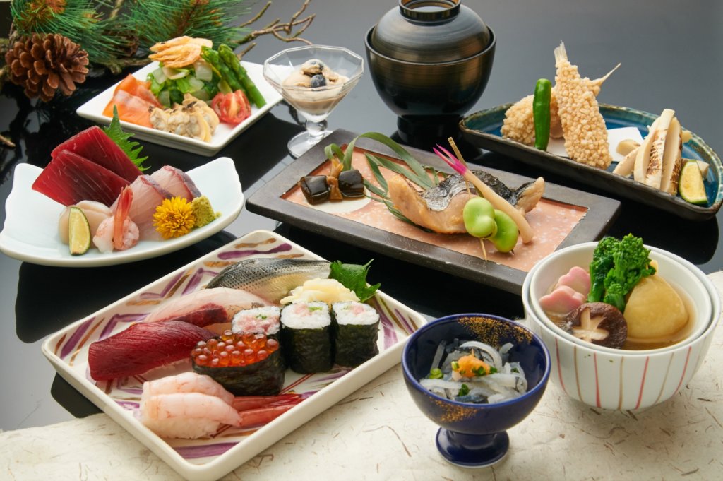 Behind The Counter Of A Traditional Japanese Restaurant