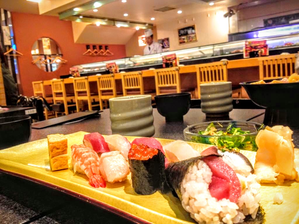 Behind The Counter Of A Sushi Restaurant In Tokyo!