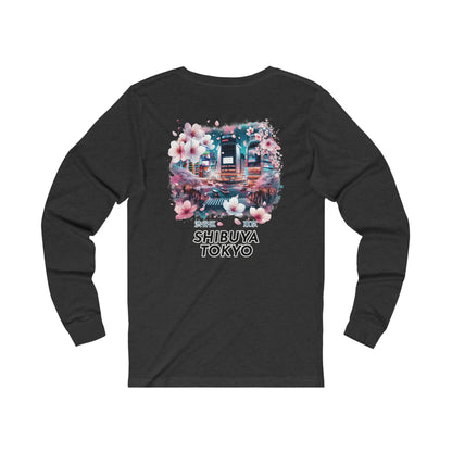 Shibuya Under The Sakura Unisex Long Sleeve Tee (Back Print)