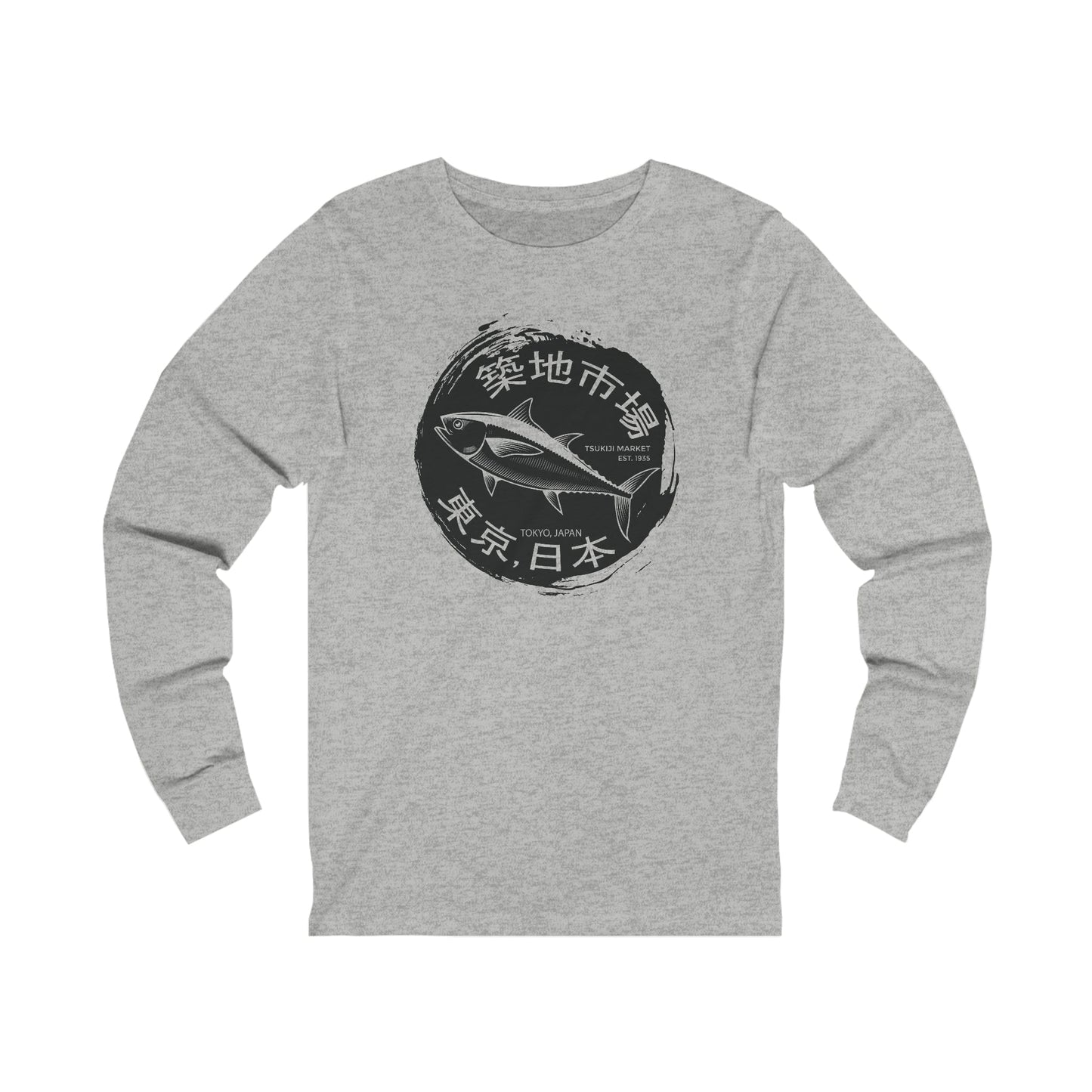 Tsukiji Fish Market Unisex Long Sleeve Tee (Front Print)