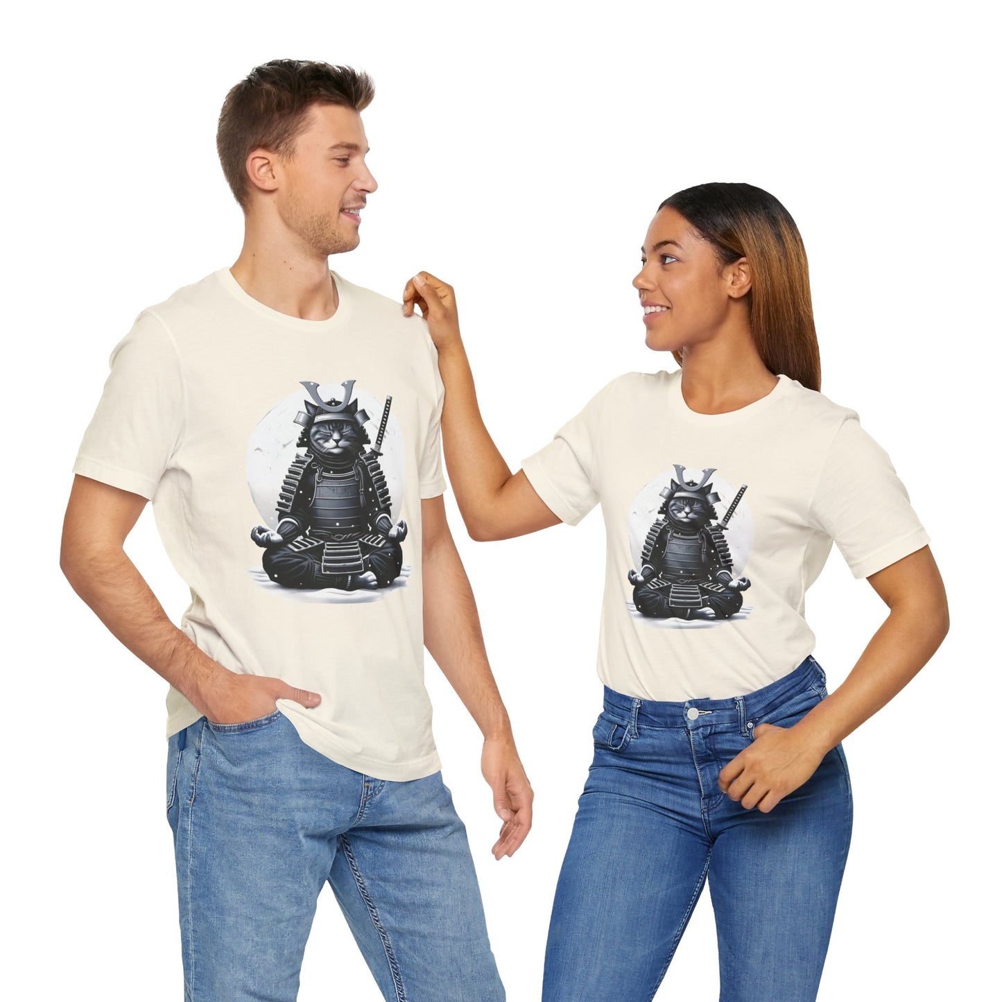 Zen Samurai Cat (No Text) Unisex Tee