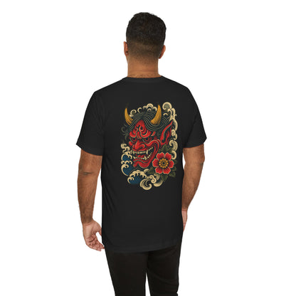 Samurai Mask Tsunami Unisex Tee (Back Print)