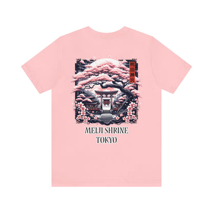 Meiji Shrine Under The Sakura Unisex Tee (Back Print)