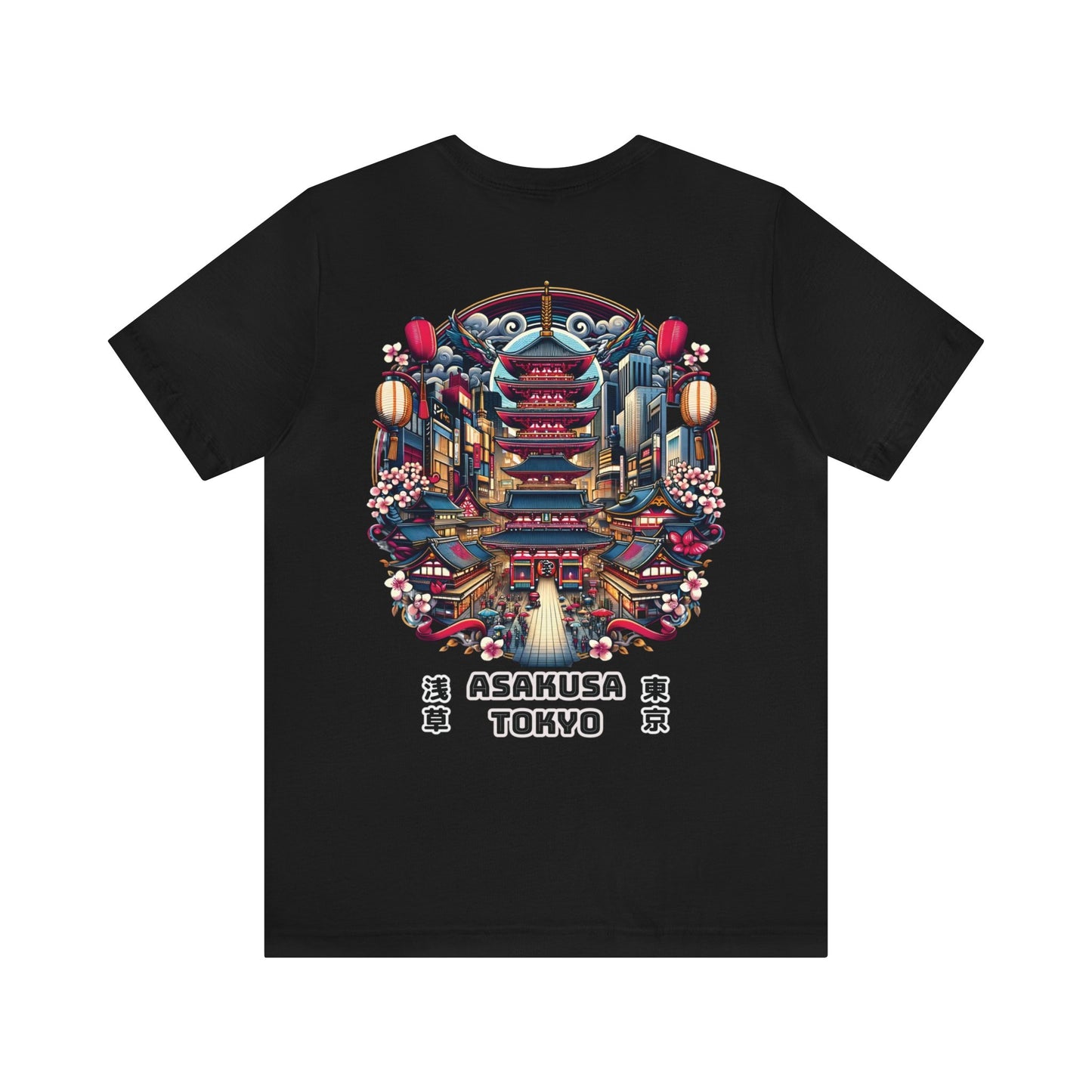 Asakusa Under The Sakura Unisex Tee (Back Print)