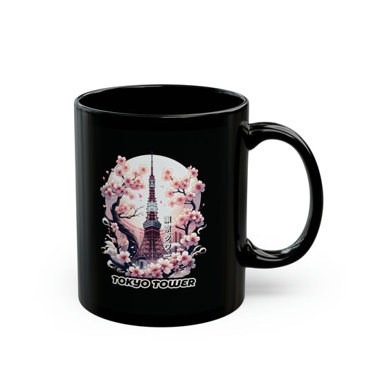 Tokyo Tower Under The Sakura Coffee Mug 11oz