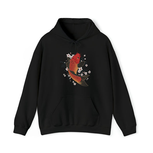 Prosperous Koi In The Sakura Pond Unisex Hoodie