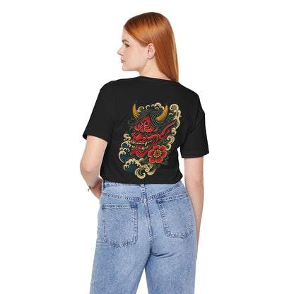 Samurai Mask Tsunami Unisex Tee (Back Print)