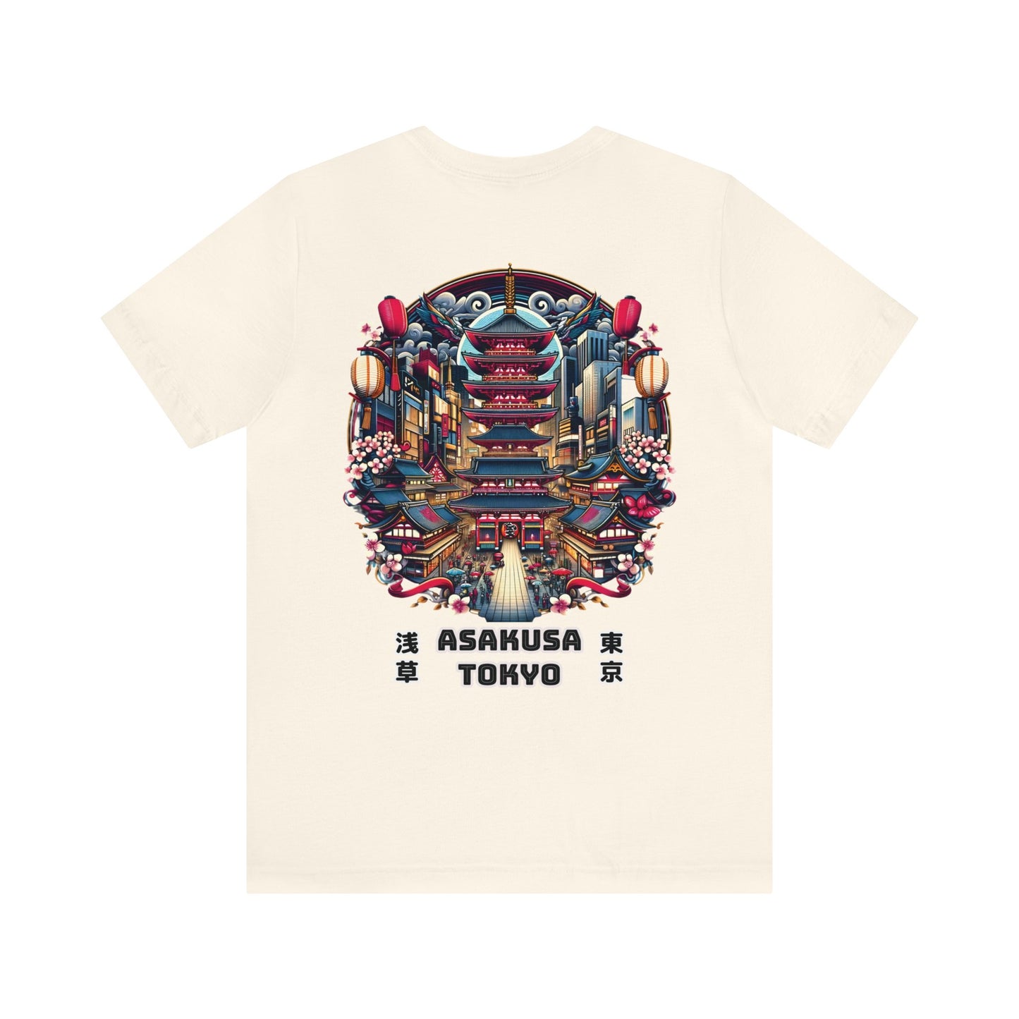 Asakusa Under The Sakura Unisex Tee (Back Print)