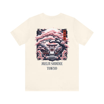 Meiji Shrine Under The Sakura Unisex Tee (Back Print)