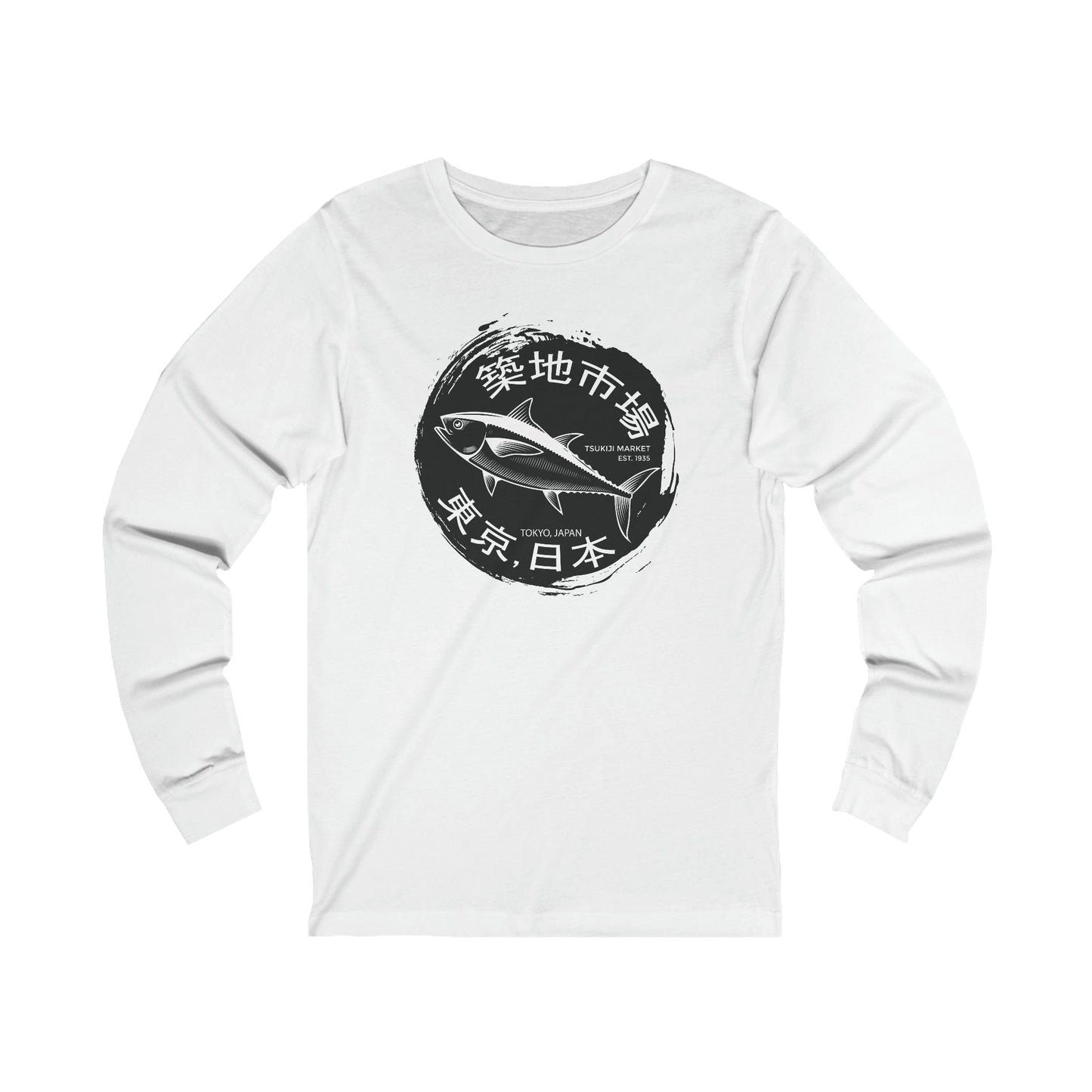 Tsukiji Fish Market Unisex Long Sleeve Tee (Front Print)