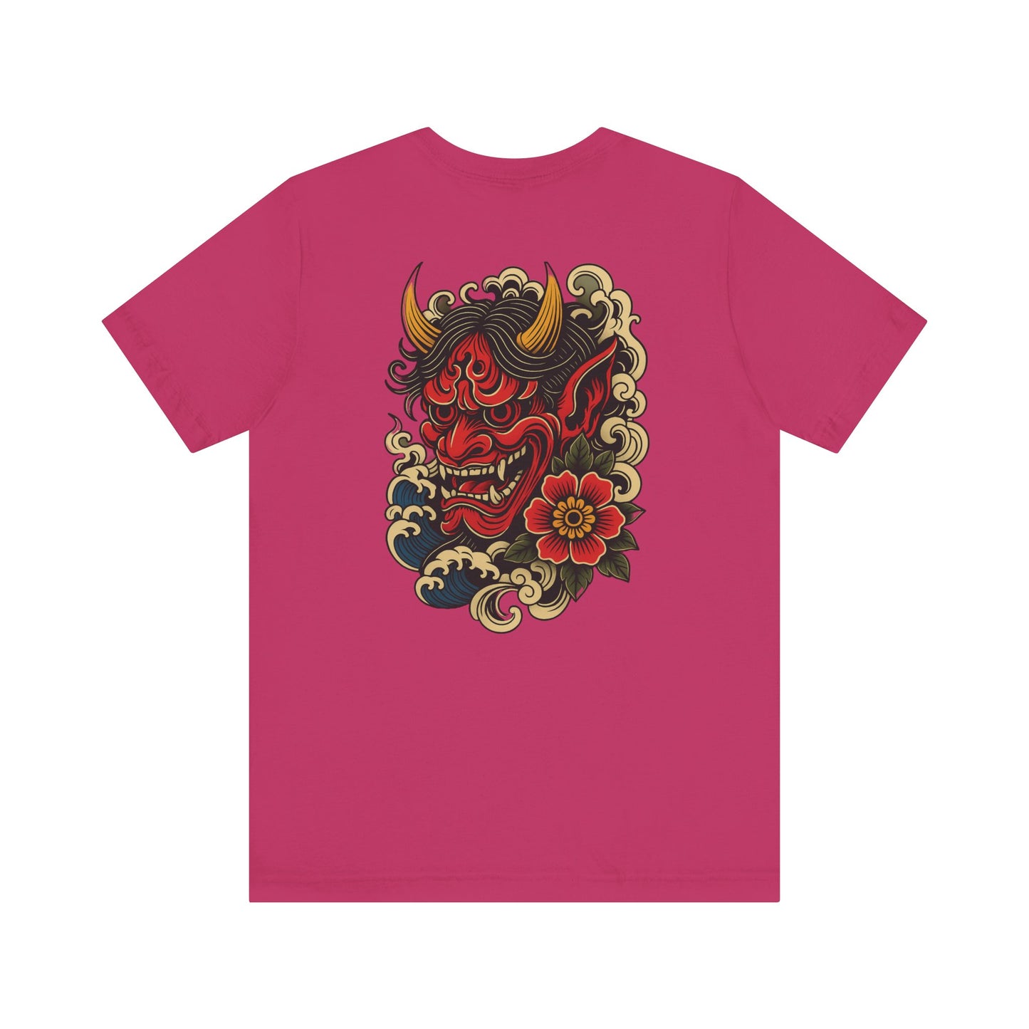 Samurai Mask Tsunami Unisex Tee (Back Print)