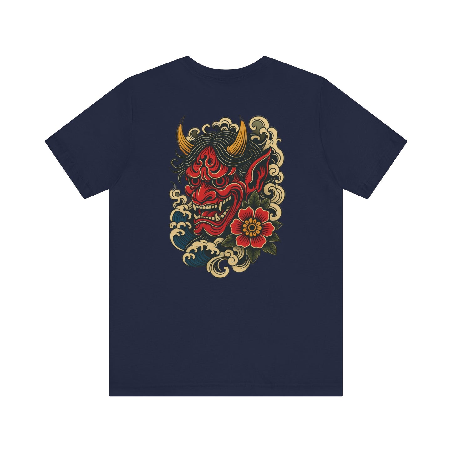 Samurai Mask Tsunami Unisex Tee (Back Print)