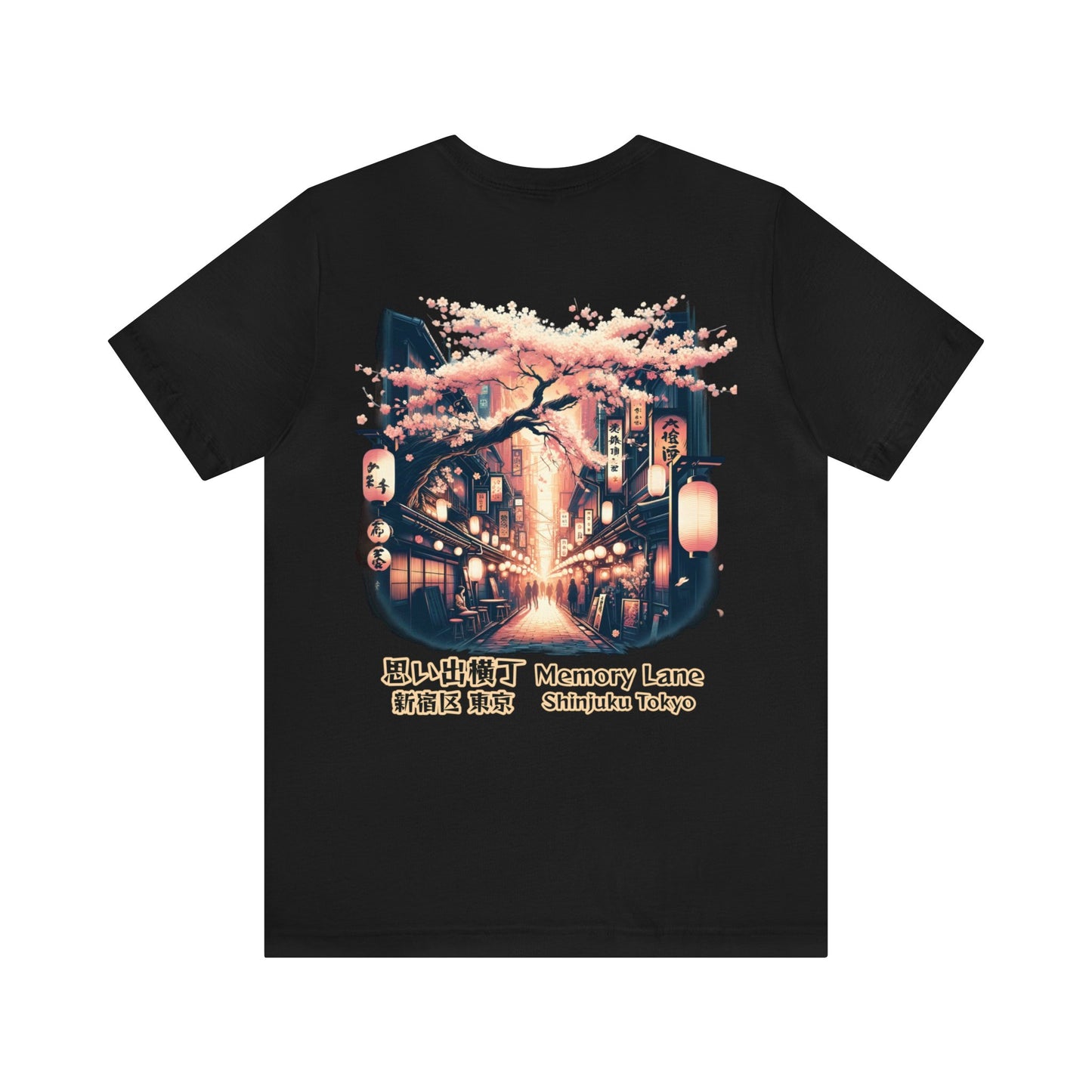 Drinking In The Memory Lane Under The Sakura Unisex Tee (Back Print)