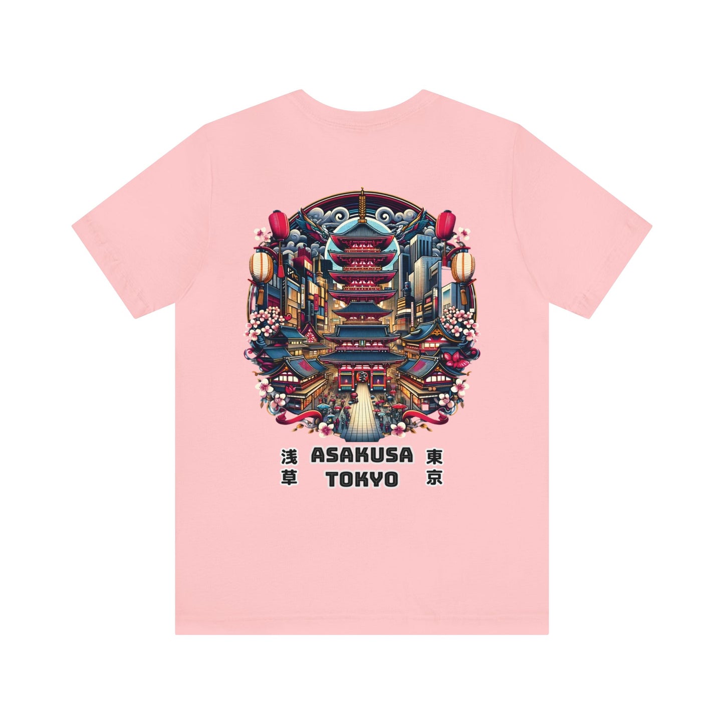 Asakusa Under The Sakura Unisex Tee (Back Print)