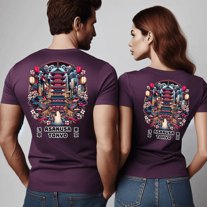 Asakusa Under The Sakura Unisex Tee (Back Print)