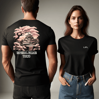 Imperial Palace Under The Sakura Unisex Tee (Back Print)