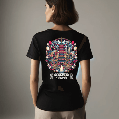 Asakusa Under The Sakura Unisex Tee (Back Print)