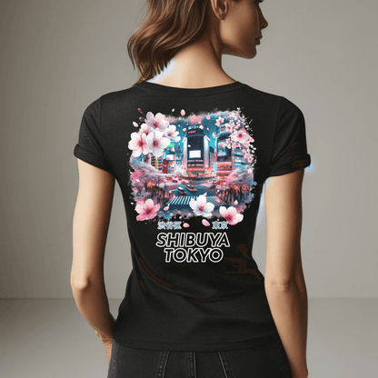 Shibuya Under The Sakura Unisex Tee (Back Print)