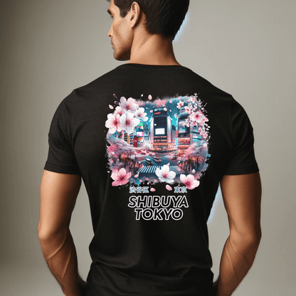 Shibuya Under The Sakura Unisex Tee (Back Print)