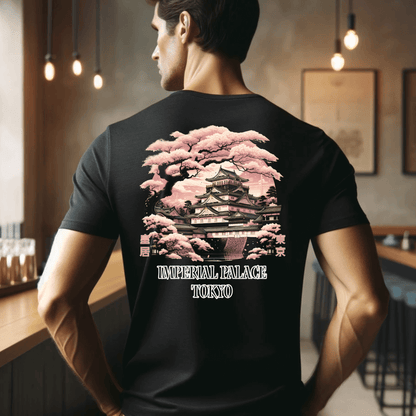 Imperial Palace Under The Sakura Unisex Tee (Back Print)