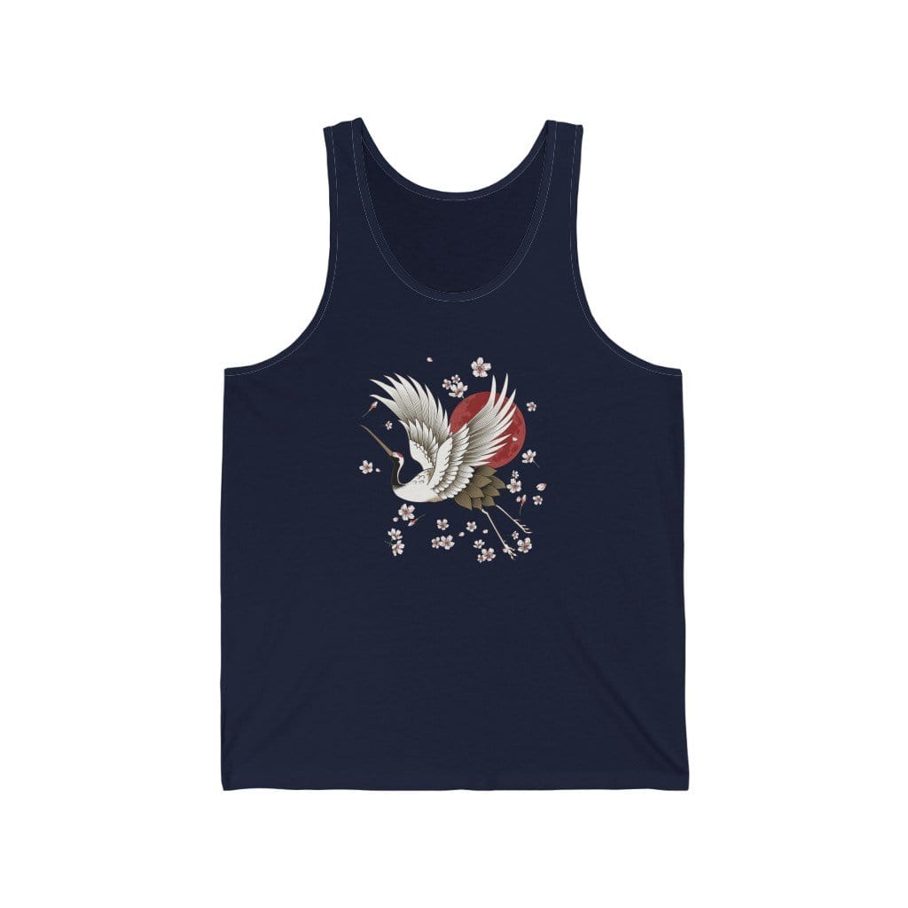 Sakura Graceful Crane Unisex Tank