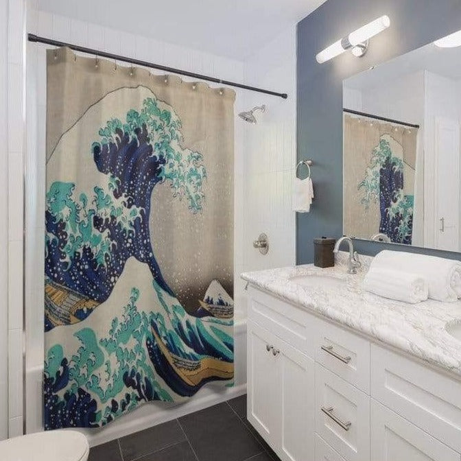 The Great Wave Artisan Shower Curtain