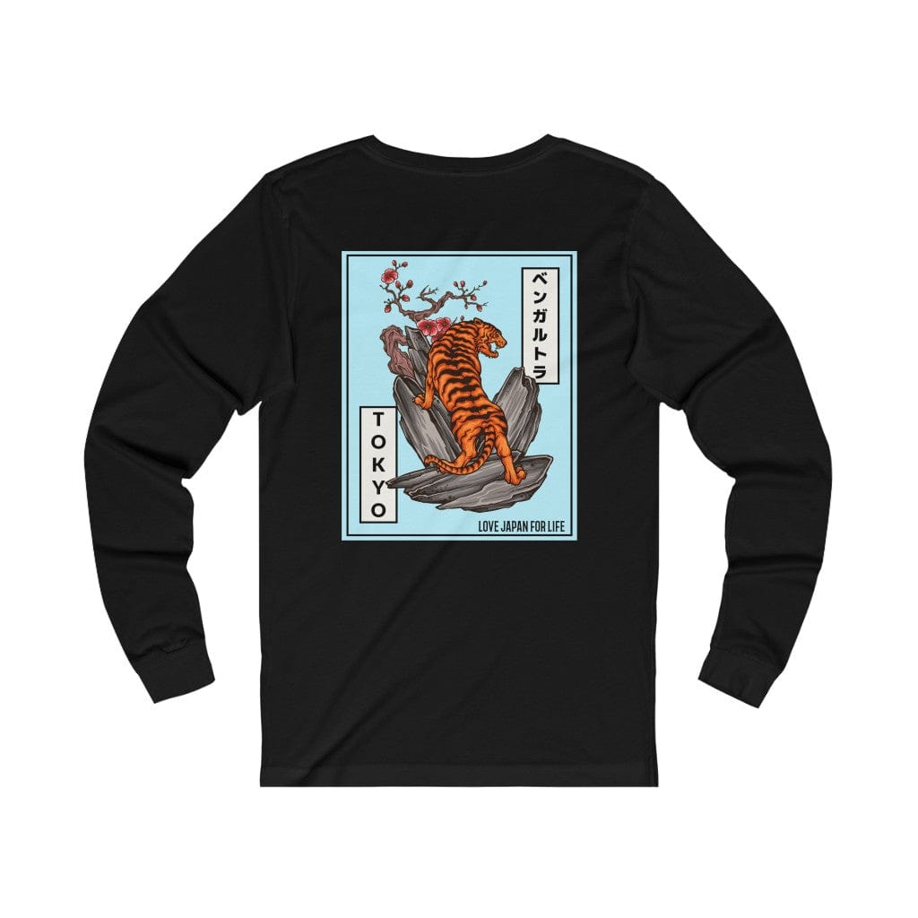 Tokyo Tiger Unisex Long Sleeve Tee (Back Print)