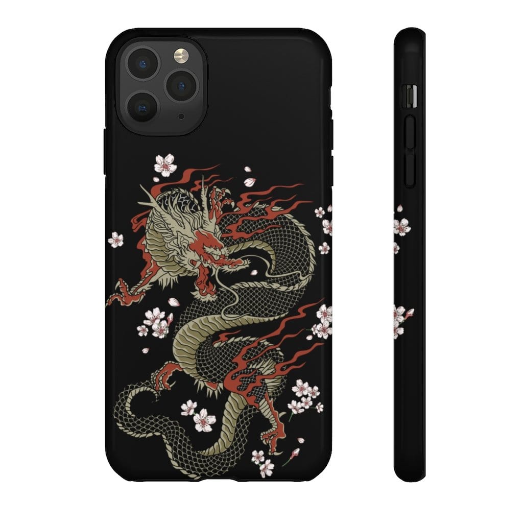 Power Dragon Sakura Impact Resist Phone Case