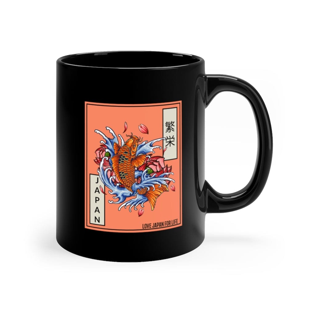 Japanese Prosperous Koi Coffee Mug 11oz