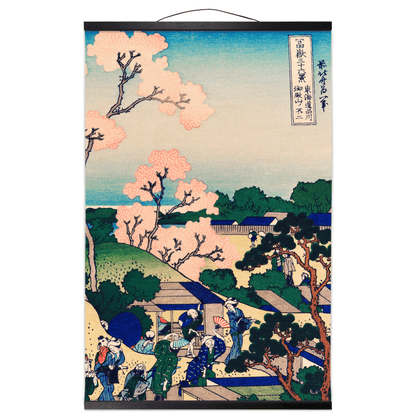 Cherry Blossom Hill Hanging Canvas Scroll