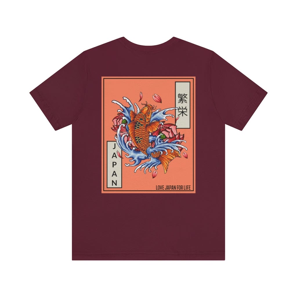 Japanese Prosperous Koi Unisex Tee (Back Print)