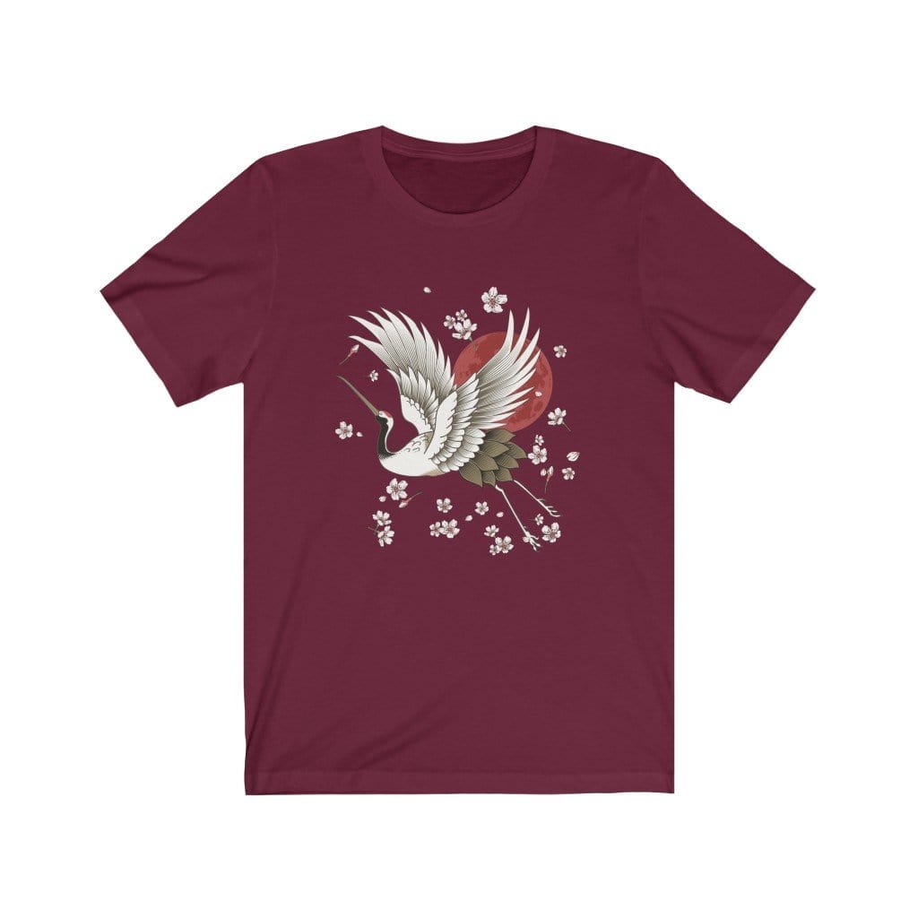 Sakura Graceful Crane Unisex Tee