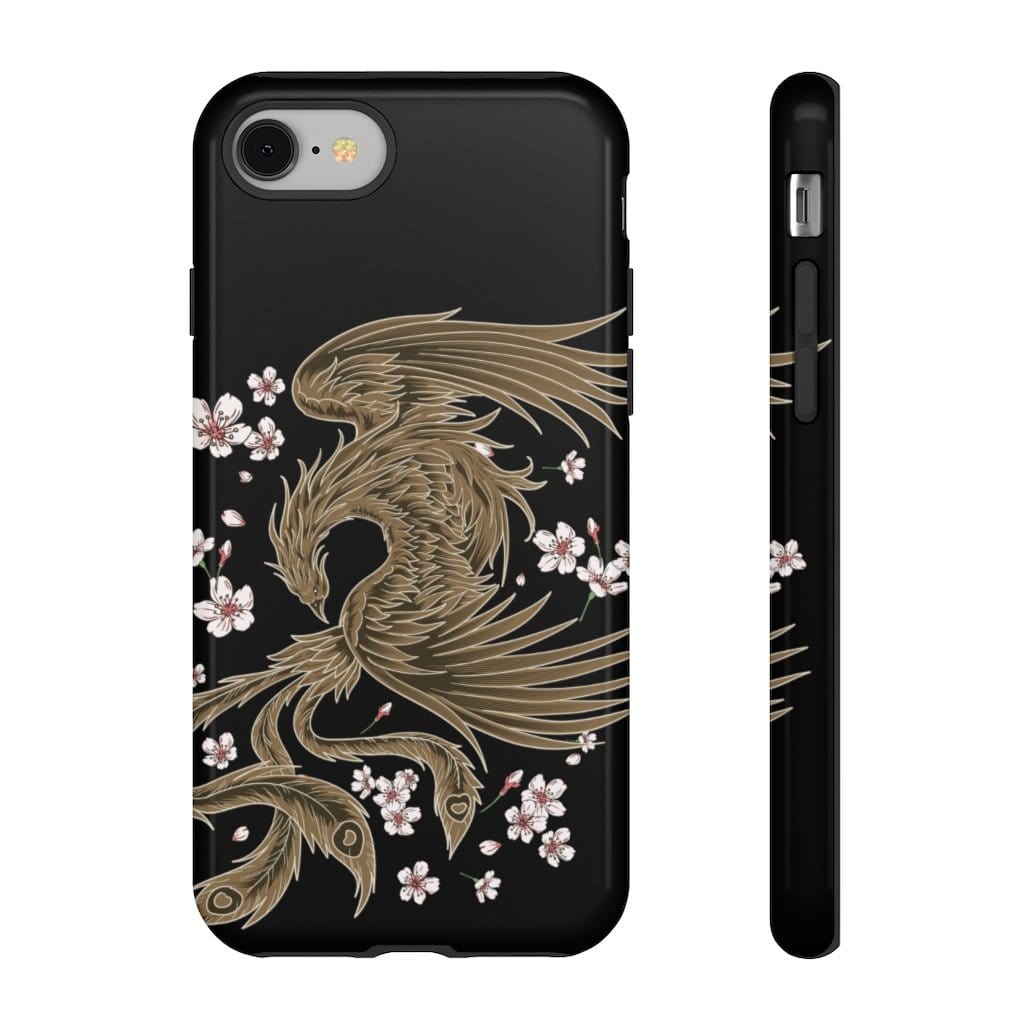 Fiery Phoenix In The Sakura Sky Impact Resist Phone Case