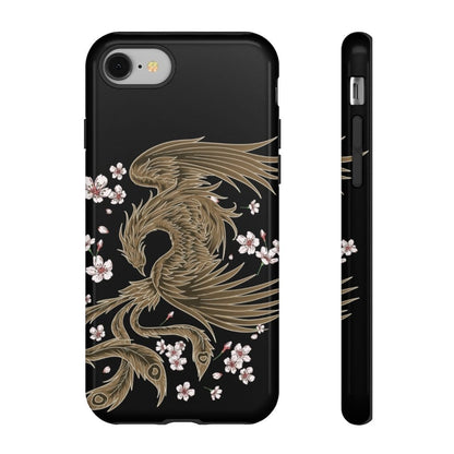 Fiery Phoenix In The Sakura Sky Impact Resist Phone Case