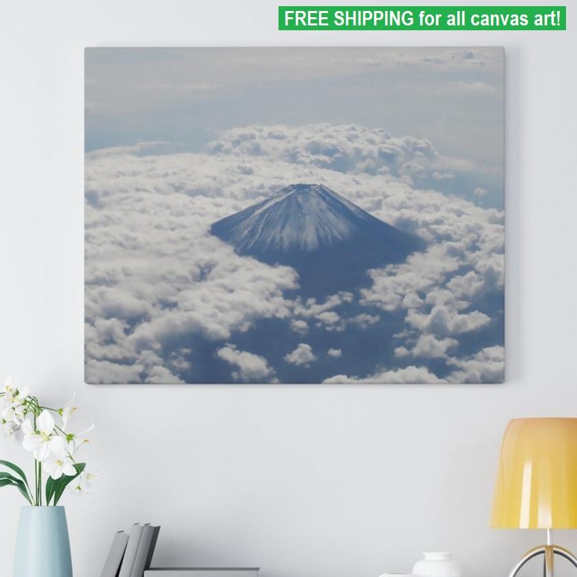 Mt Fuji Above The Clouds (Premium Canvas Art w/ 1.25" Depth Frame Ready To Hang)