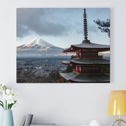 Mt Fuji Enchanted Winter (Premium Canvas Art w/ 1.25" Depth Frame Ready To Hang)