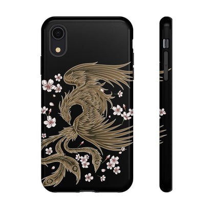 Fiery Phoenix In The Sakura Sky Impact Resist Phone Case