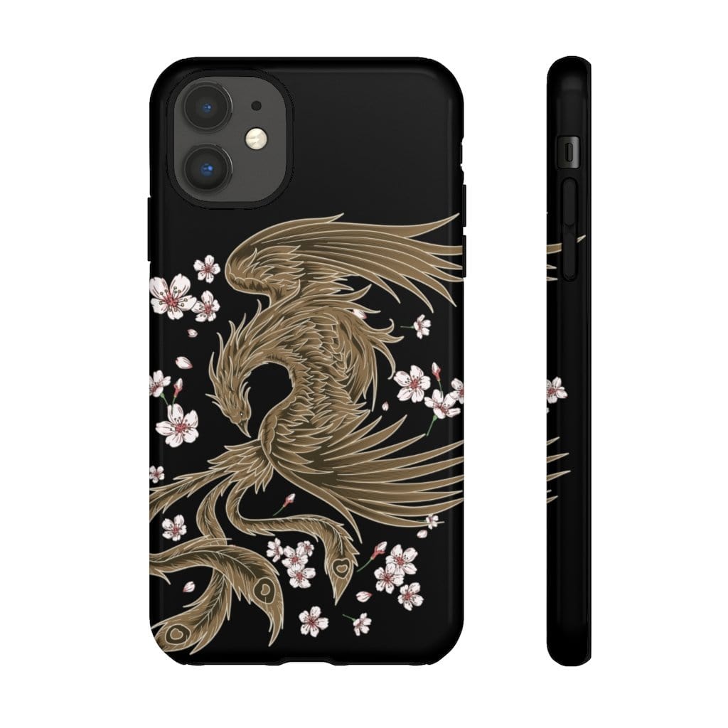 Fiery Phoenix In The Sakura Sky Impact Resist Phone Case